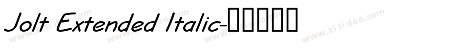 Jolt Extended Italic字体转换
